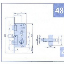 CERRADURA EMBUTIR 48-80 BC