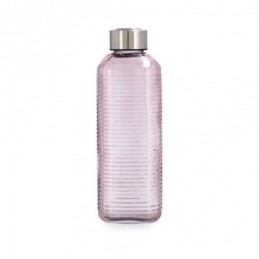 BOTELLA VIDRIO ROSA ACERO...